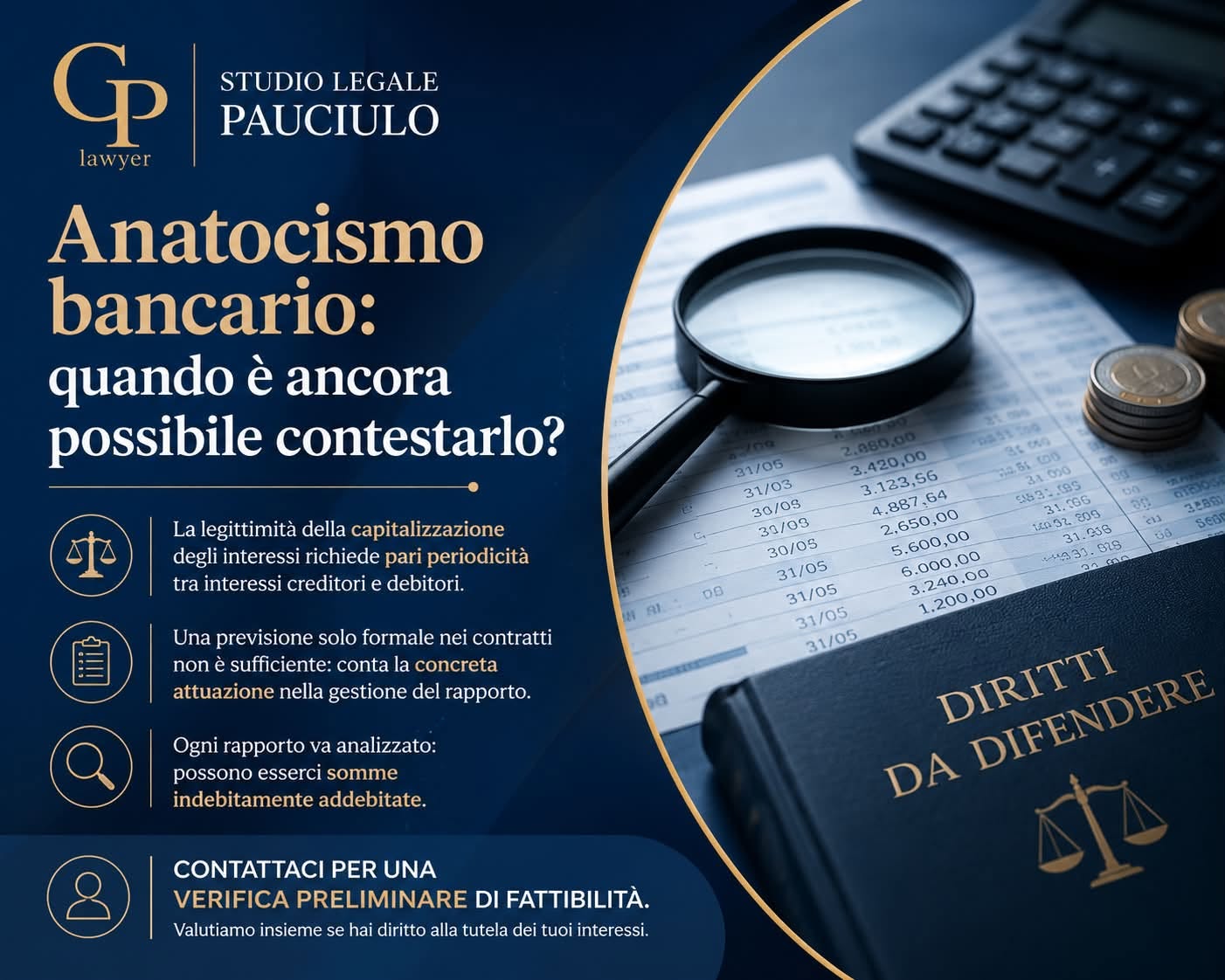 Anatocismo bancario e verifica della pari periodicità degli interessi