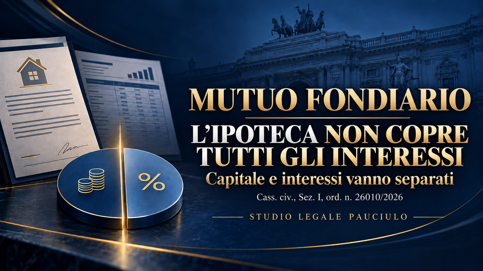 Mutuo fondiario, separazione tra capitale e interessi e limiti della prelazione ipotecaria secondo Cassazione n. 26010/2026